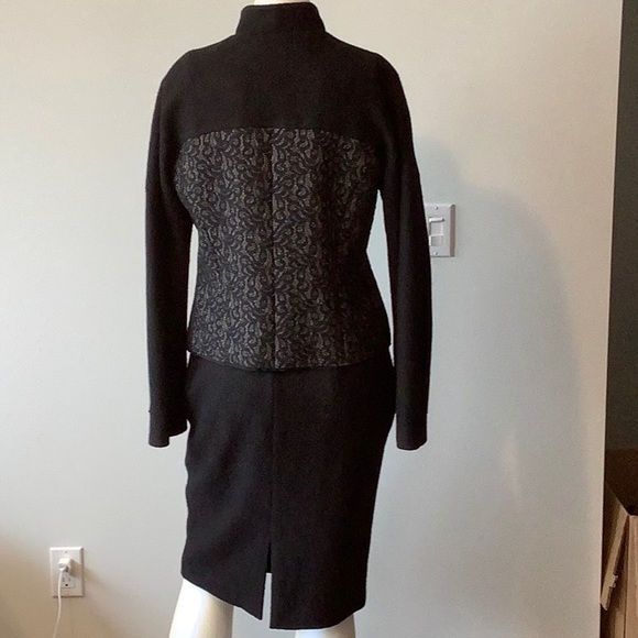 Jefferson Caoc Black Suit with Lace overlay on jacket - Picture 4 of 11